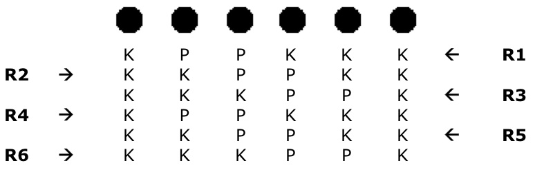 flat panel knitting layout