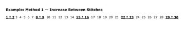 Example: Method 1 — Increase Between Stitches